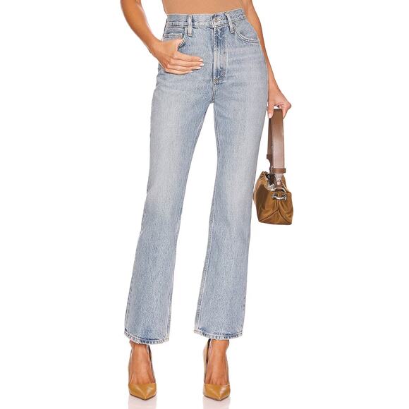 Agolde High Rise Vintage Boot Jeans in Sway Light Wash - Picture 1 of 10